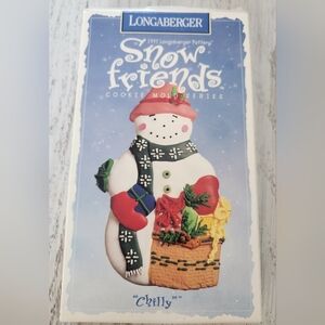 1997 Longaberger Pottery Snow Friends "Chilly" Cookie Mold
